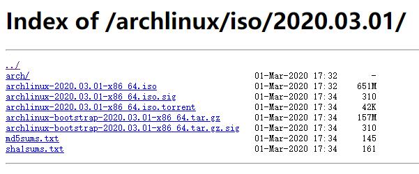 下载ArchLinux镜像安装包